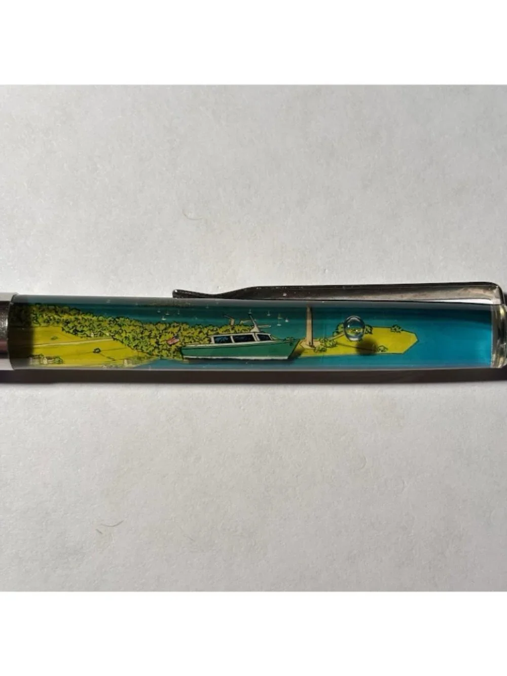 Put in Bay Ohio Floaty Pen Boat Moves by Island Lighthouse Vintage Souvenir